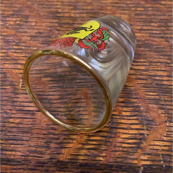 Vintage Gold Rimmed Stuttgart Germany Horse Crest Logo Shot Glass - Picture 13 of 16